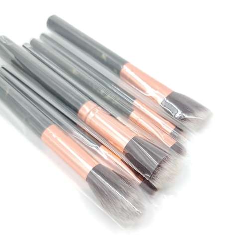 MAKEUP BRUSH SET WITH MARBLE STORAGE TIN - 8PCS