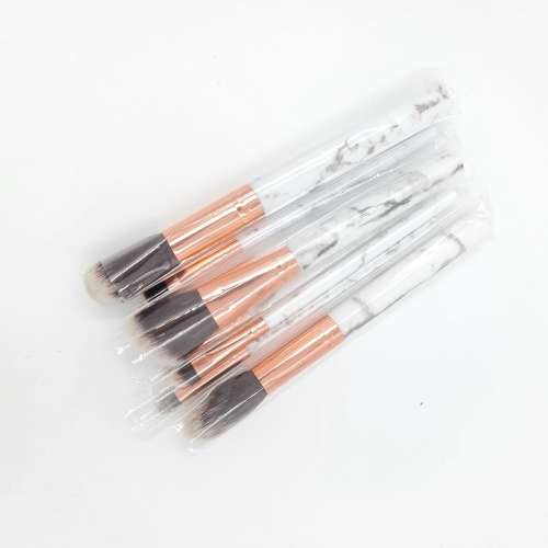 MAKEUP BRUSH SET WITH MARBLE STORAGE TIN - 8PCS