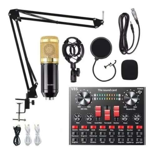 Professional Condenser Microphone With Sound Card
