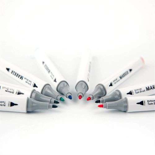 18 Colour Double Head Permanent colour  Markers