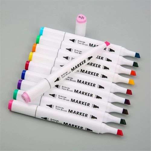 18 Colour Double Head Permanent colour  Markers