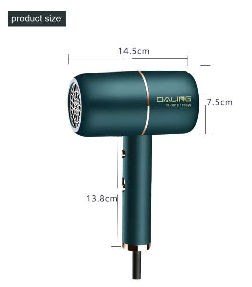 electric professional hair dryer for Beauty Care and Drying modern 1800 W high power