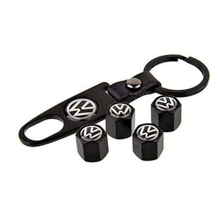 Fancy Tyre Valve Caps with Key Ring - VW