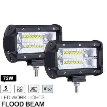 1pcs  INCH 72W LED Work Light Bar 4WD Flood Beam Offroad Driving Fog Lamp