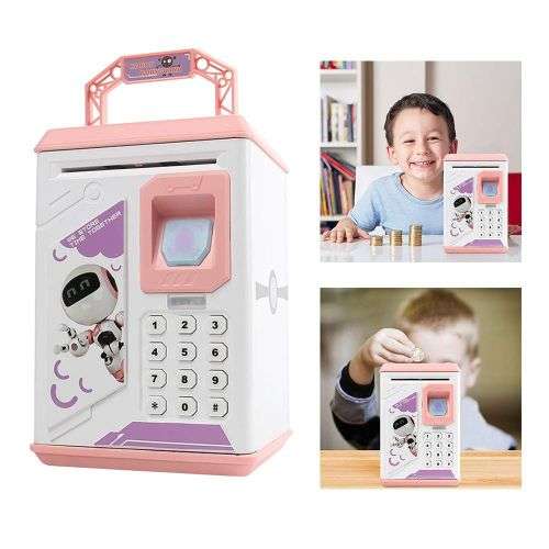Kids ATM Fingerprint Password Money Box