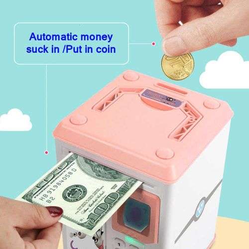 Kids ATM Fingerprint Password Money Box