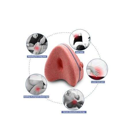 Memory Foam Leg Knee Pillow for Pregnancy Leg Pain Orange