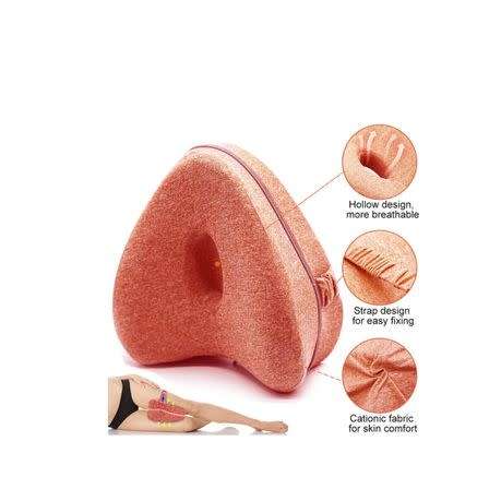 Memory Foam Leg Knee Pillow for Pregnancy Leg Pain Orange