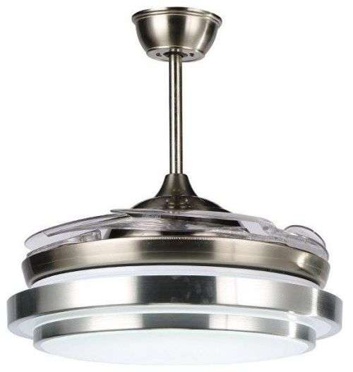 Remote Control Modern Luxury Quiet Auto Folding Invisible Ceiling Fan