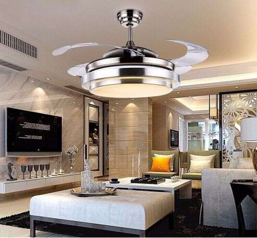 Remote Control Modern Luxury Quiet Auto Folding Invisible Ceiling Fan