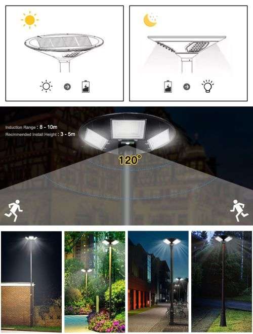 200W UFO Solar Street Light with Motion Sensor
