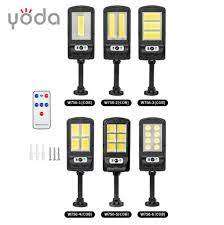 120 LED Solar Wall/Street Light with Remote Control - 120° Wide Angle - PIR Motion Sensor