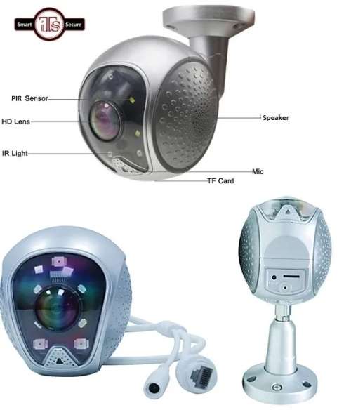 Wireless AI Camera Flashing Light Alarm with Audio Security Camera
