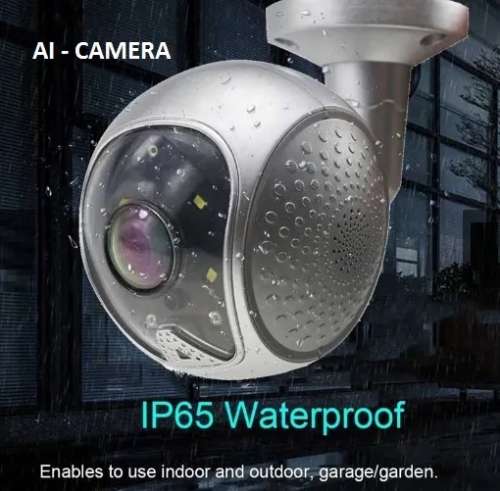 Wireless AI Camera Flashing Light Alarm with Audio Security Camera