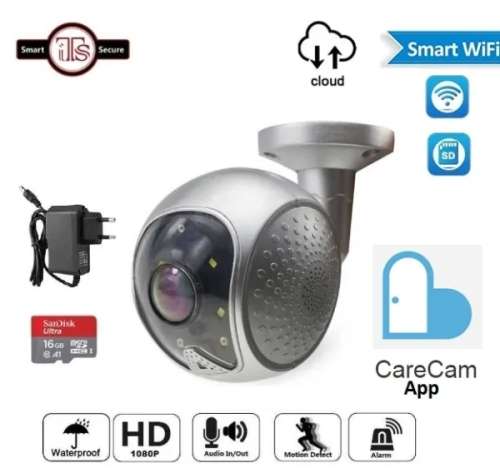 Wireless AI Camera Flashing Light Alarm with Audio Security Camera