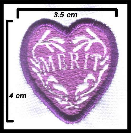 The Purple Heart - Badge of Military Merit Patch "Copy" Embroidered