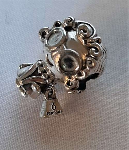 Authentic PANDORA Solid Sterling Silver Little Girl Specs and curly hair Fun Charm VGC