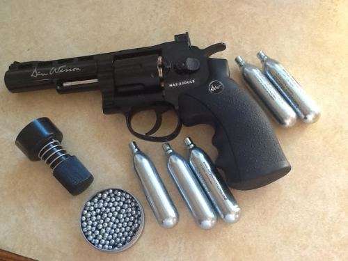 NEW ASG DAN WESSON 4 INCH BLACK CO2 BB REVOLVER
