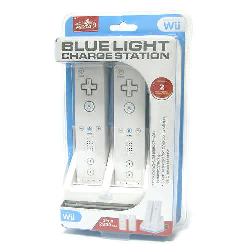 PEGA Bluelight Charge station with 2pcs 2800mAH