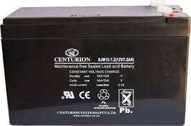 BATTERY 12 VOLT 7.2 AMP HOURS CENTURION