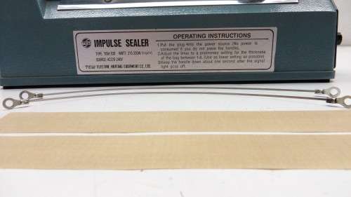 IMPULSE HEAT SEALER * TEW HEAVY DUTY SEALER WITH SPARE ELEMENTS * PLEASE READ *