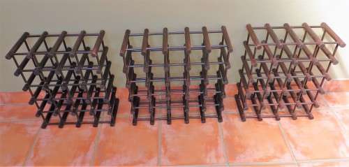 WINE RACKS * 3 X WOODEN WINE RACKS * COLLECTION ONLY *