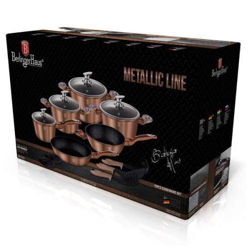 Berlinger Haus 15-Piece Matellic Line Cookware Set