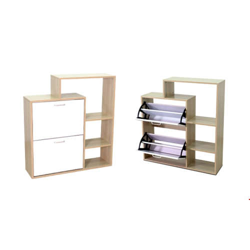 2 Door Shoe Cabinet With Storage Shelf