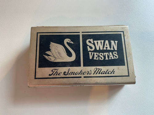Must Have Swan Vestas The Smokers match copper coloured metal cover for Swan vesta Matches