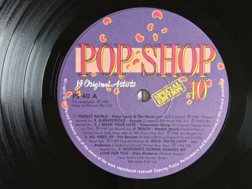 Pop Shop 40 (Vinyl LP) (Cover and LP VG to VG+)
