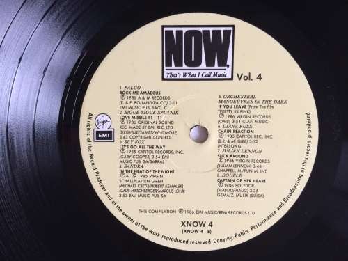 NOW That`s What I Call Music 4 (Vinyl LP) (Cover VG+, LP Mostly VG+)