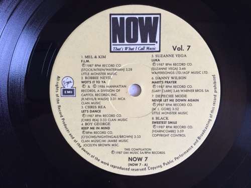 NOW That`s What I Call Music 7 (Vinyl LP) [Cover and LP Excellent]