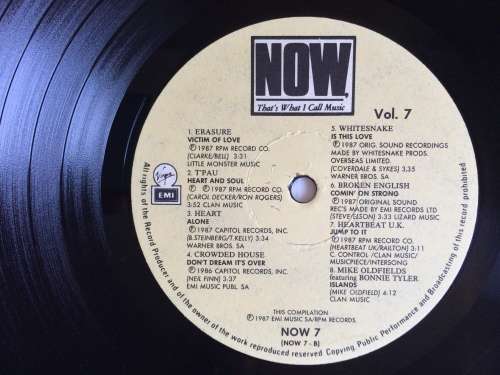 NOW That`s What I Call Music 7 (Vinyl LP) [Cover and LP Excellent]