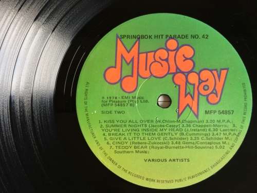 Springbok Hit Parade 42 (Vinyl LP) (Cover VG, LP VG+)