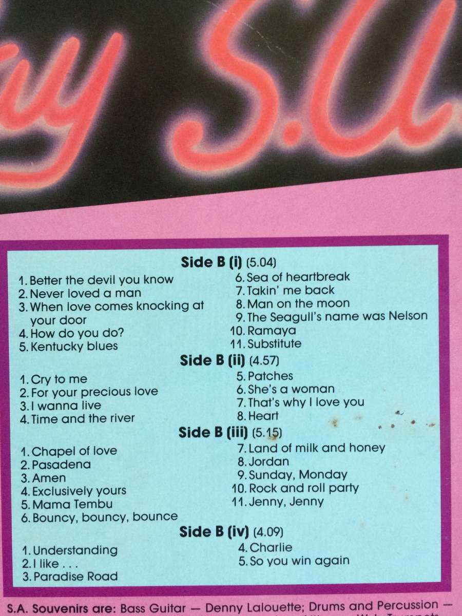 S.A. Souvenirs - Let`s Play S.A. (Yellow Vinyl LP) (Cover VG, LP VG+)