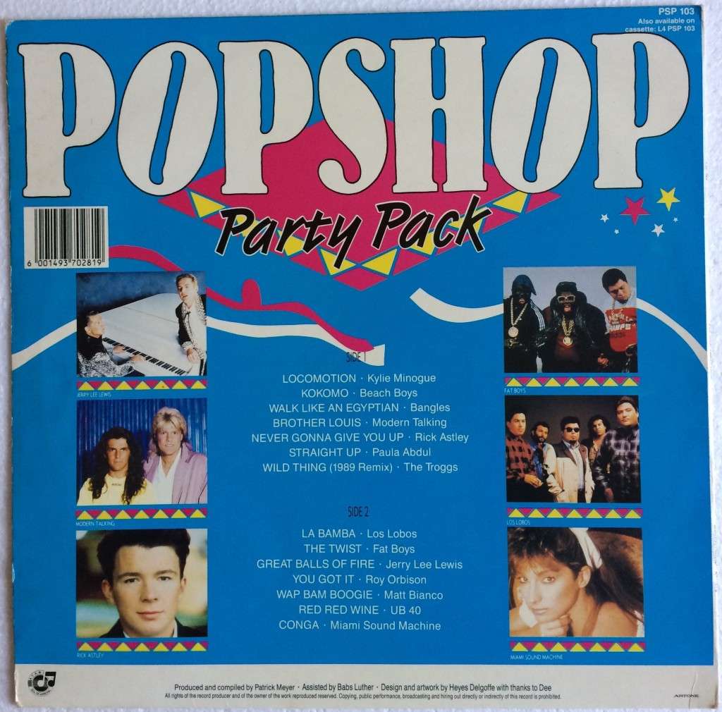 Pop Shop Party Pack Volume 4  (Vinyl LP) (Cover & LP VG+)