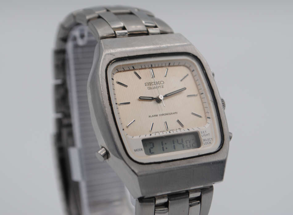 Seiko Quartz Alarm Chronograph Gents Dress Watch