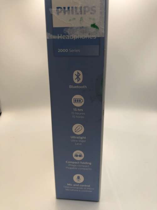 Philips 2000 Series TAUH202 On-Ear Wireless Headphones with Microphone (Black)