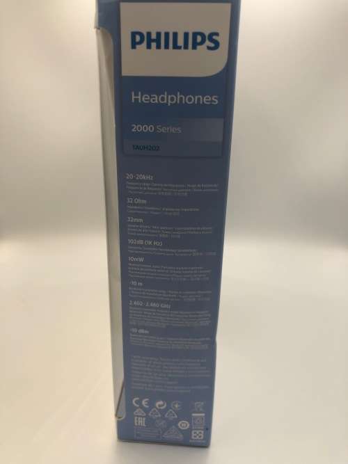 Philips 2000 Series TAUH202 On-Ear Wireless Headphones with Microphone (Black)