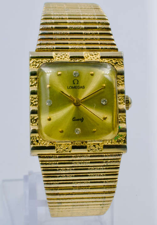 Lomegas Gold plated watch (Quartz)