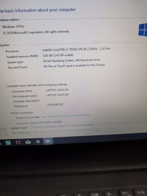 LENOVO V130 15IKB I3 7TH GEN LAPTOP
