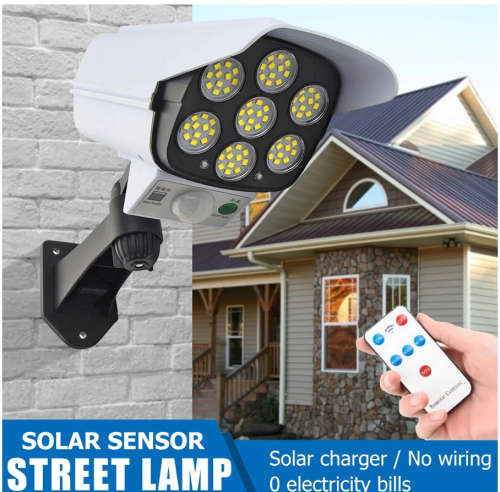 Solar Led Light Outdoor Motion Sensor Solar Light Fake Dummy Camera Spotlight Wall Lamp For Garden