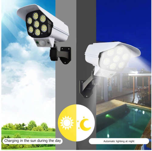 Solar Led Light Outdoor Motion Sensor Solar Light Fake Dummy Camera Spotlight Wall Lamp For Garden