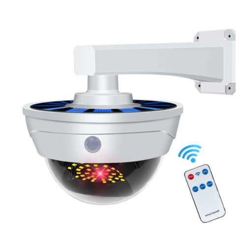 Solar Powered Fake Security Camera Shape Solar Light With PIR Motion Sensor Detection Lights