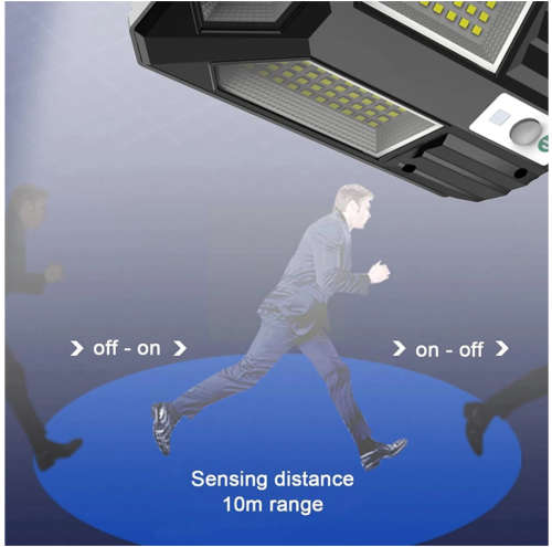 Solar Street Lights Outdoor Solar Lamp With Remote Control Waterproof Motion Sensor Security