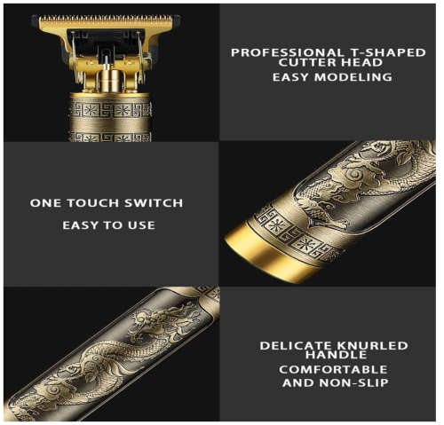 Professional Men Hair Trimmers, Zero Gapped Cordless Hair Trimmer, Rechargeable T-Blade Haircut