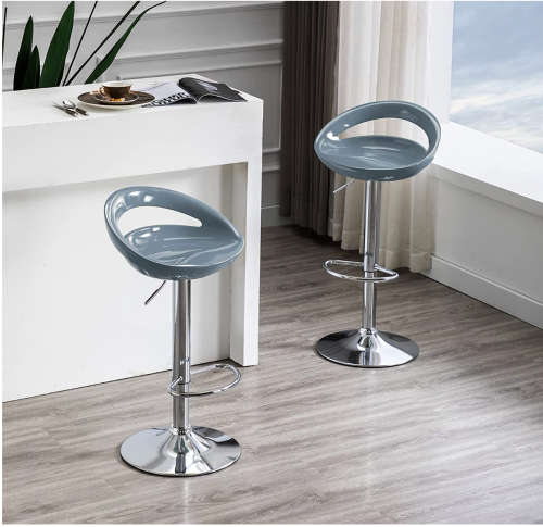 Bar Chair ABS Bar Stool 5 Color Simple Casual European Kitchen Backrest Chairs Height Adjusted