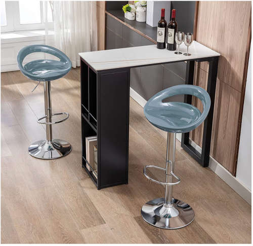 Bar Chair ABS Bar Stool 5 Color Simple Casual European Kitchen Backrest Chairs Height Adjusted