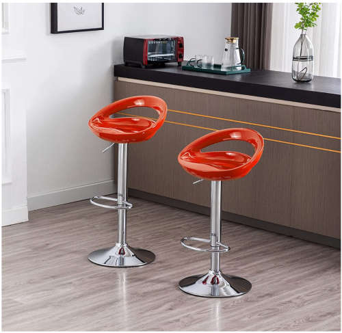 Bar Chair ABS Bar Stool 5 Color Simple Casual European Kitchen Backrest Chairs Height Adjusted