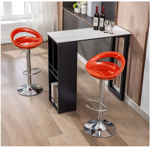Bar Chair ABS Bar Stool 5 Color Simple Casual European Kitchen Backrest Chairs Height Adjusted